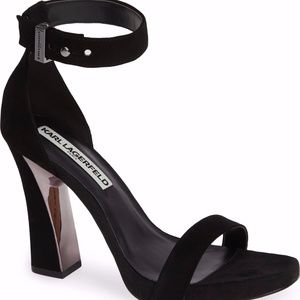 Karl Lagerfeld Carah Blacks Kidsuede sandals